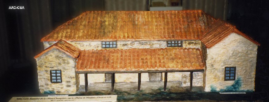 Maquette de la résidence de la villa gallo-romaine de Moulon