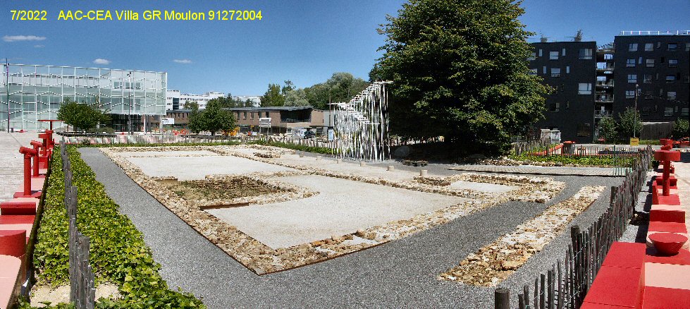 Site de la villa gallo-romaine de Moulon en juillet 2022 après consolidation